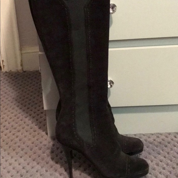 YSL Knee high stretchy suede boots - Picture 4 of 7